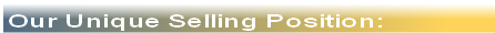Our Unique Selling Position: